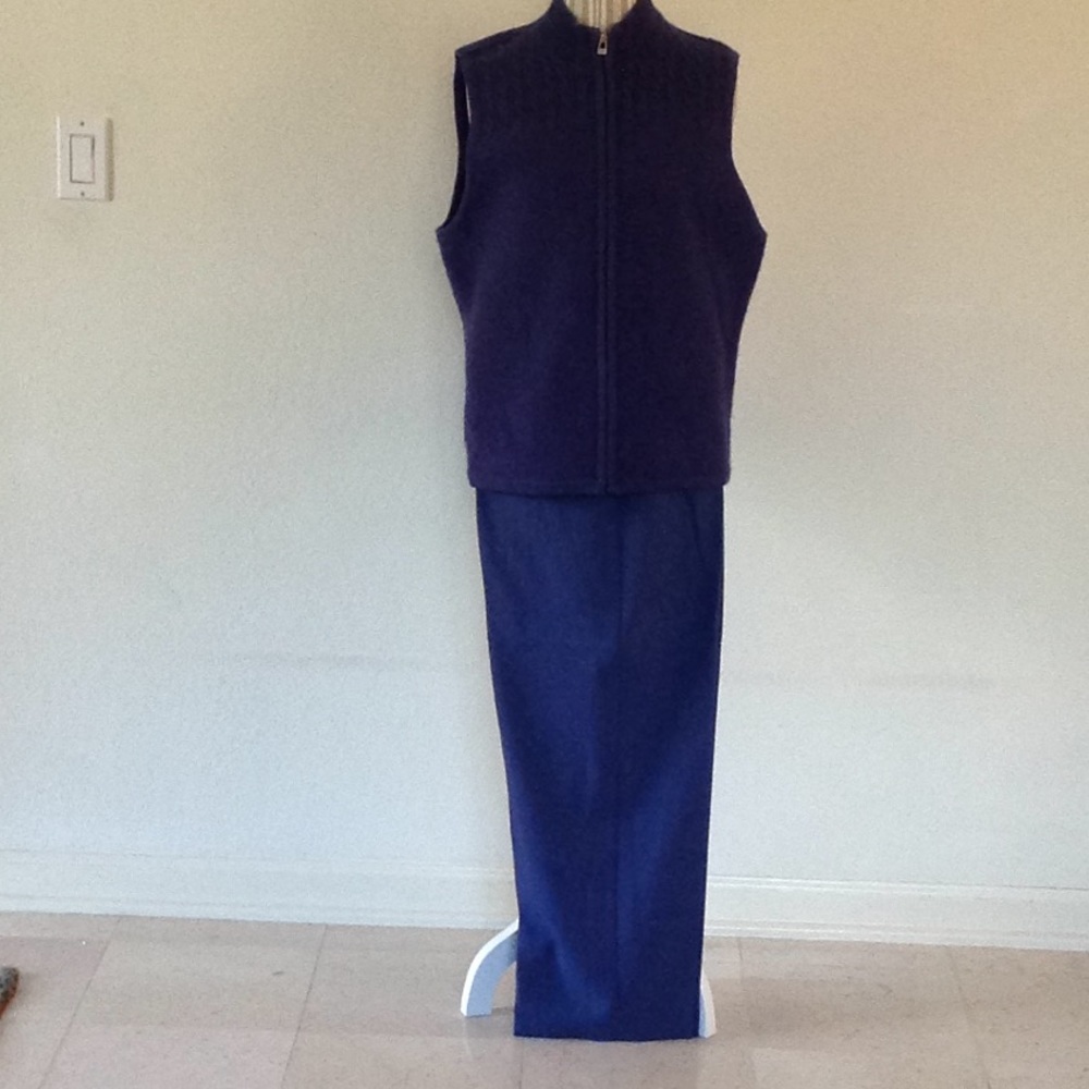 Sweater vest and pants set.